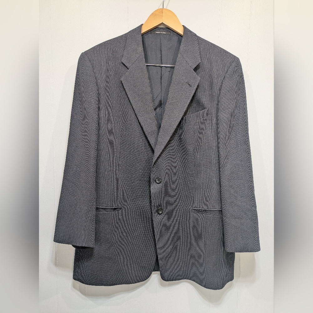 Georgio Armani Collezioni Suit Jacket in Gray Size 44R Wool Italy